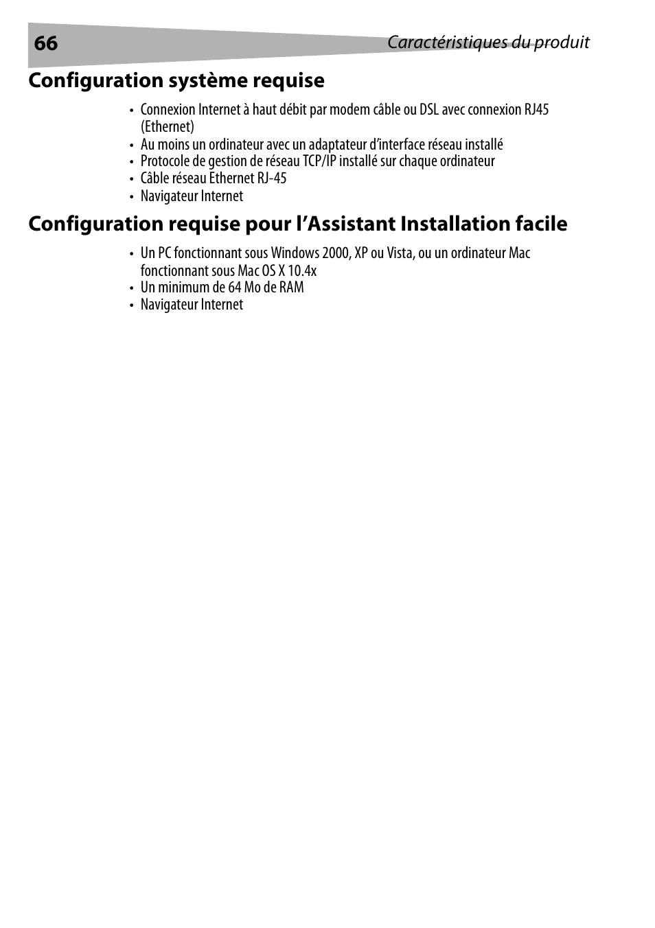 Configuration système requise | Dynex DX-WEGRTR User Manual | Page 66 / 200