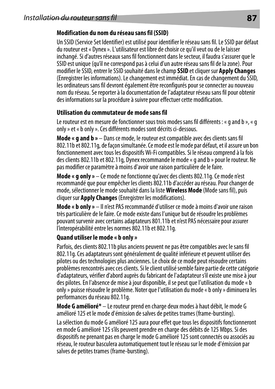 Dynex DX-WEGRTR User Manual | Page 87 / 200