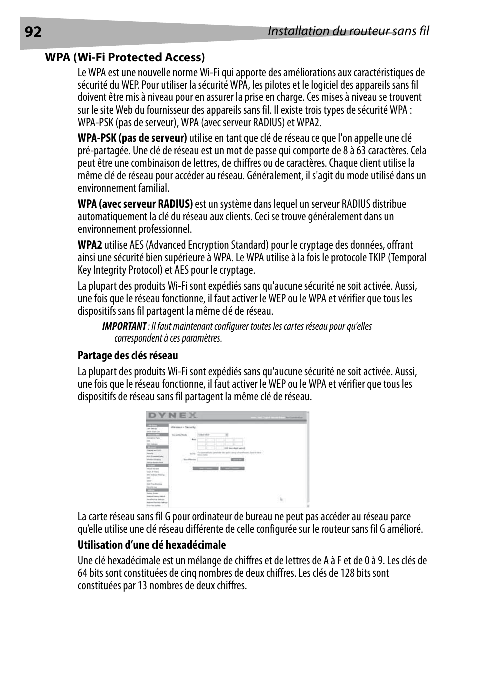 Wpa (wi-fi protected access) | Dynex DX-WEGRTR User Manual | Page 92 / 200