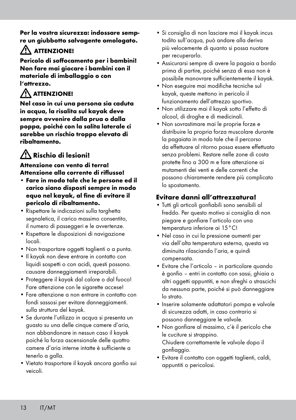 Crivit 2-Person Kayak User Manual | Page 12 / 38