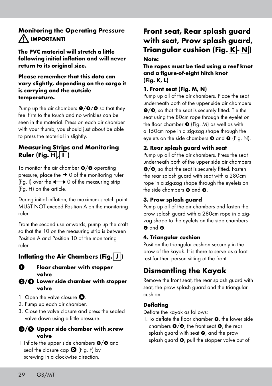 Dismantling the kayak | Crivit 2-Person Kayak User Manual | Page 28 / 38