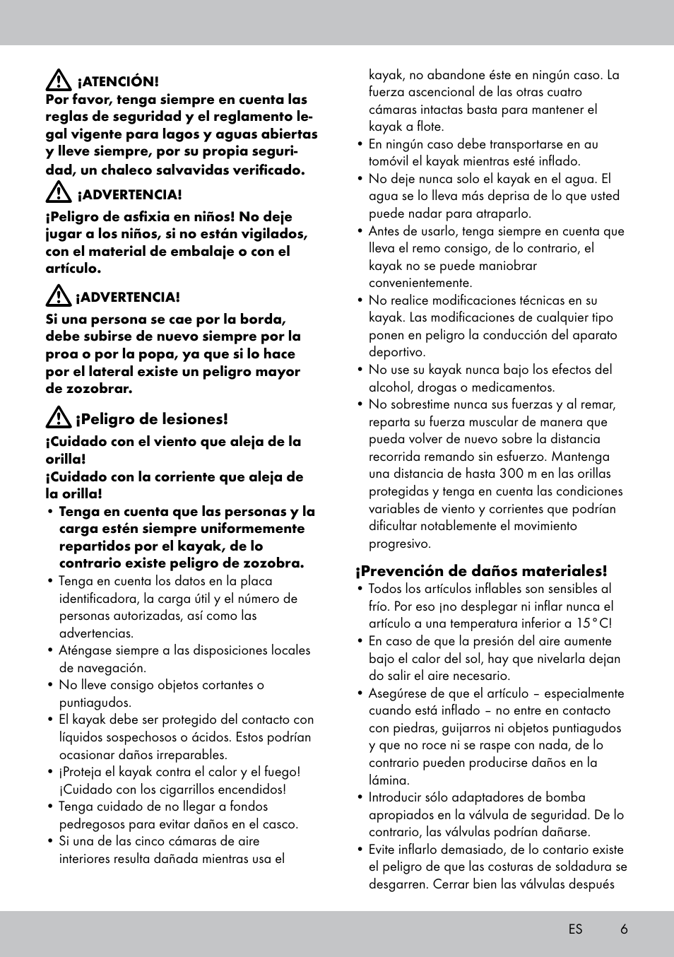 Crivit 2-Person Kayak User Manual | Page 5 / 38