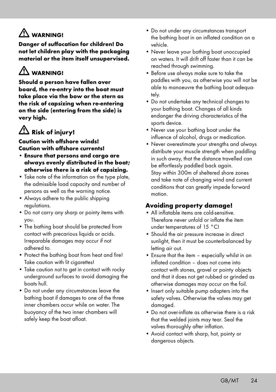 Crivit 2-Person Kayak User Manual | Page 23 / 34