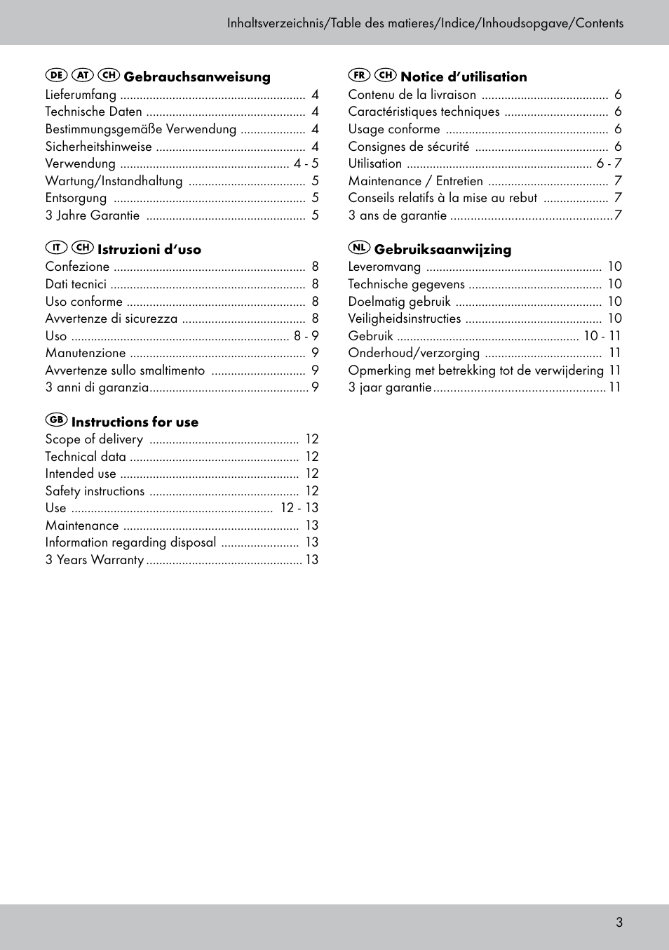 Crivit SB-1557 User Manual | Page 3 / 16