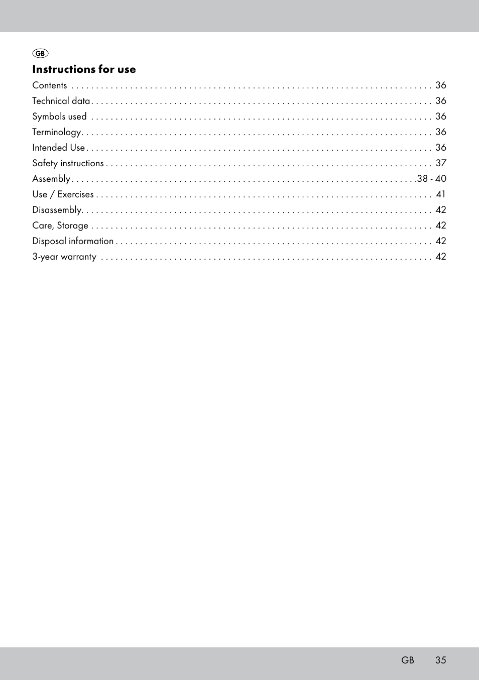 Crivit SL-1530 User Manual | Page 35 / 44