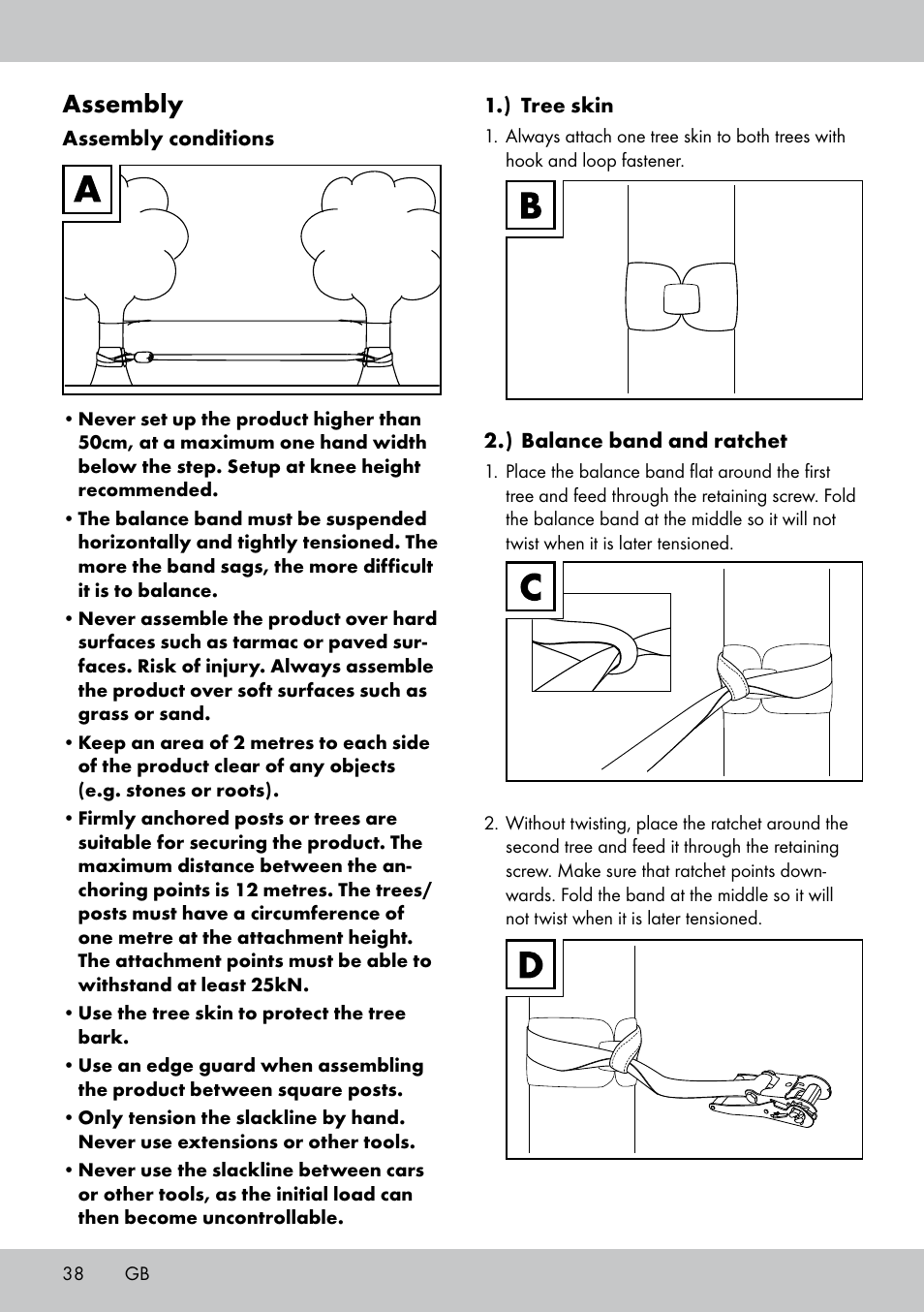 Assembly | Crivit SL-1530 User Manual | Page 38 / 44