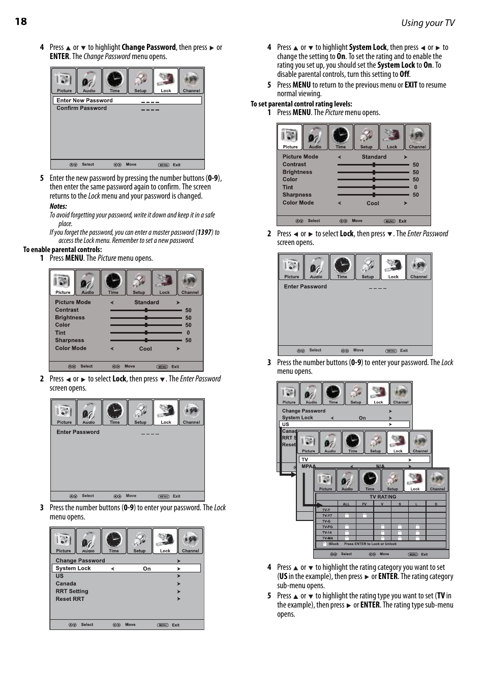 Using your tv | Dynex DX-LCD22-09 User Manual | Page 18 / 24