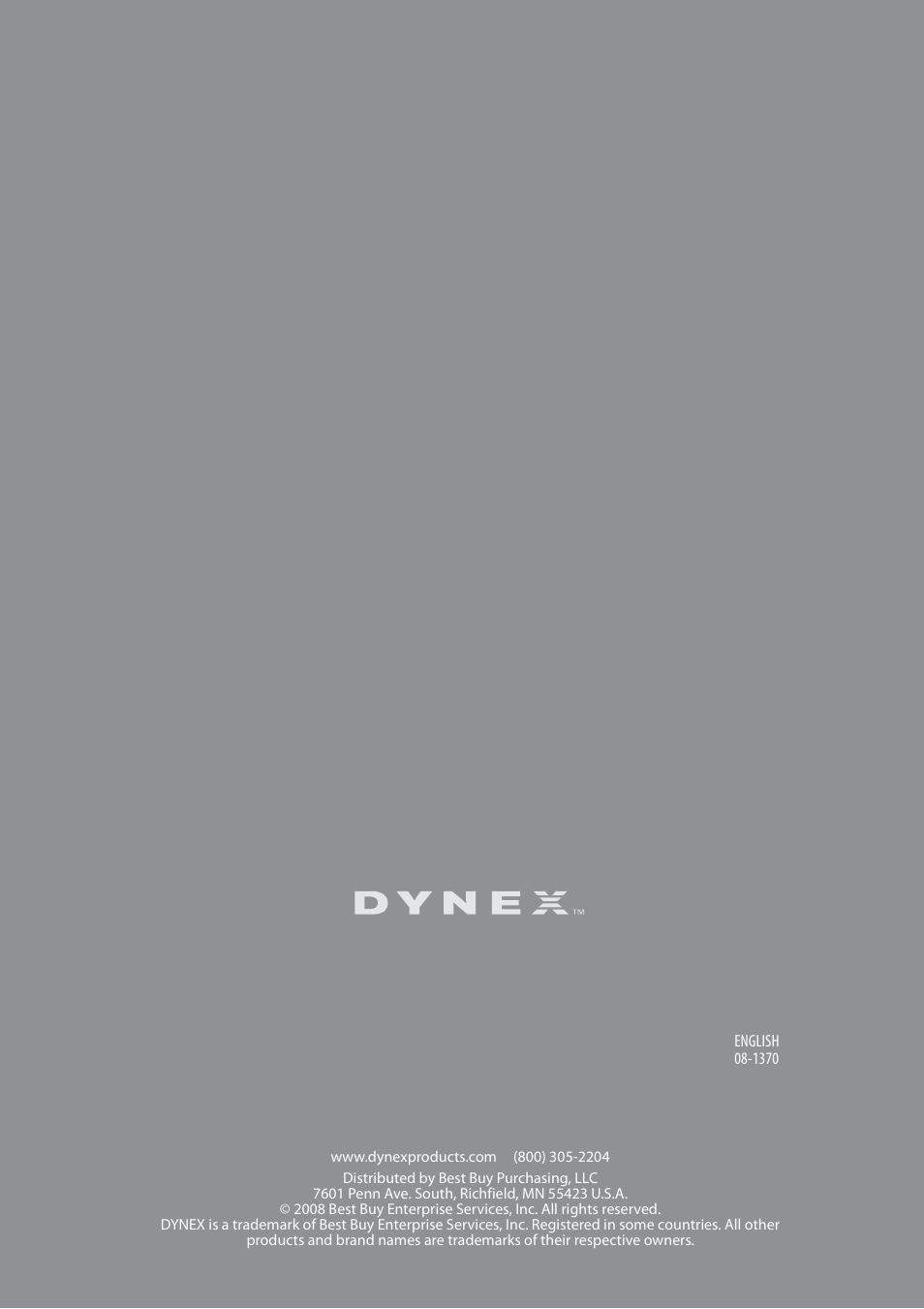 Dynex DX-LCD22-09 User Manual | Page 24 / 24