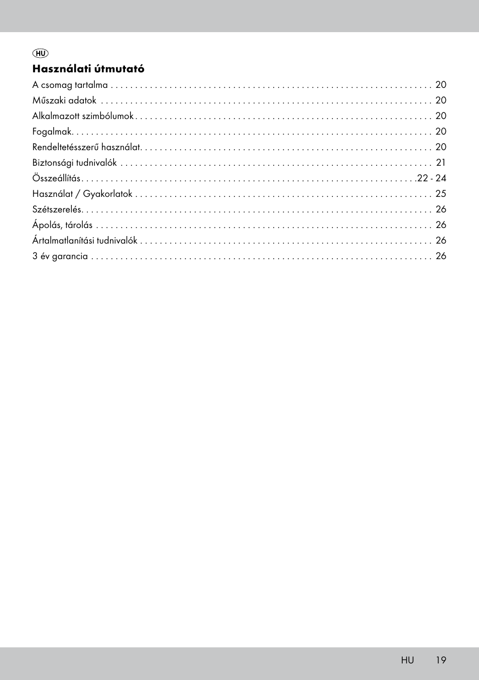 Crivit SL-1530 User Manual | Page 19 / 60