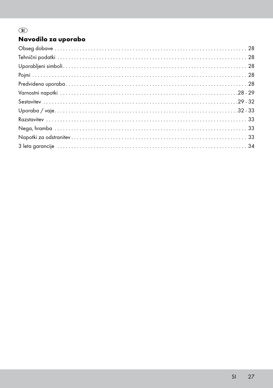 Crivit SL-1530 User Manual | Page 27 / 60