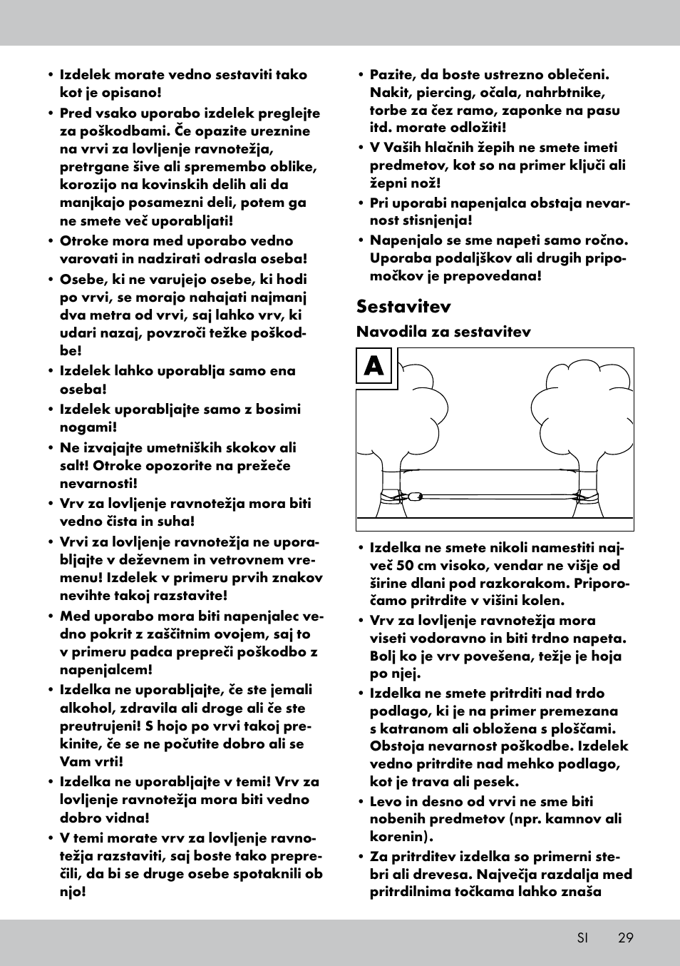 Sestavitev | Crivit SL-1530 User Manual | Page 29 / 60