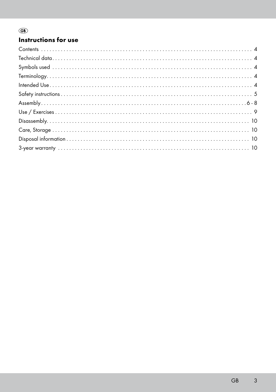 Crivit SL-1530 User Manual | Page 3 / 60