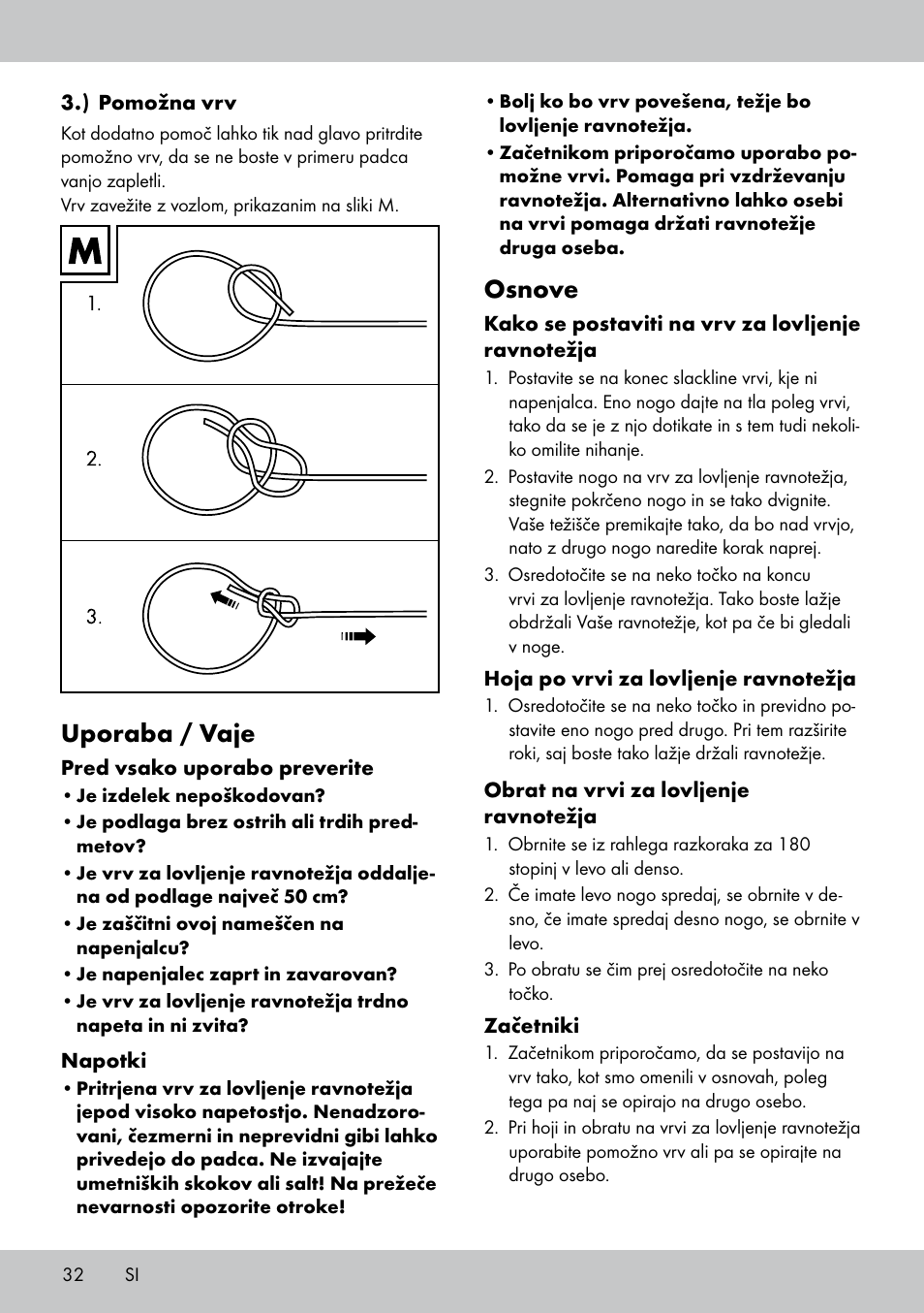 Uporaba / vaje, Osnove | Crivit SL-1530 User Manual | Page 32 / 60