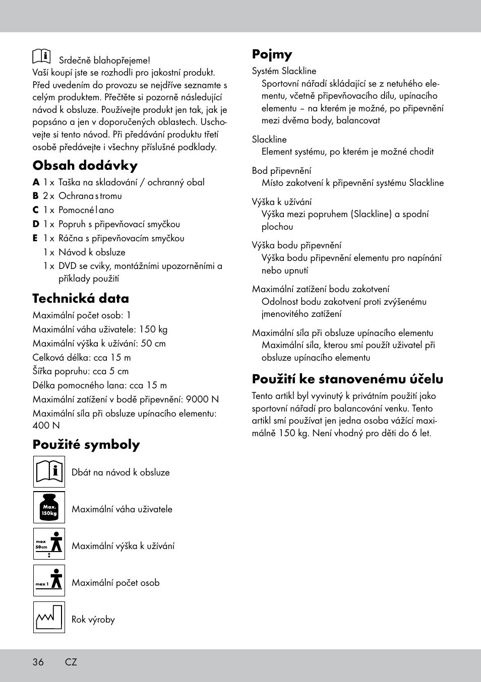 Crivit SL-1530 User Manual | Page 36 / 60