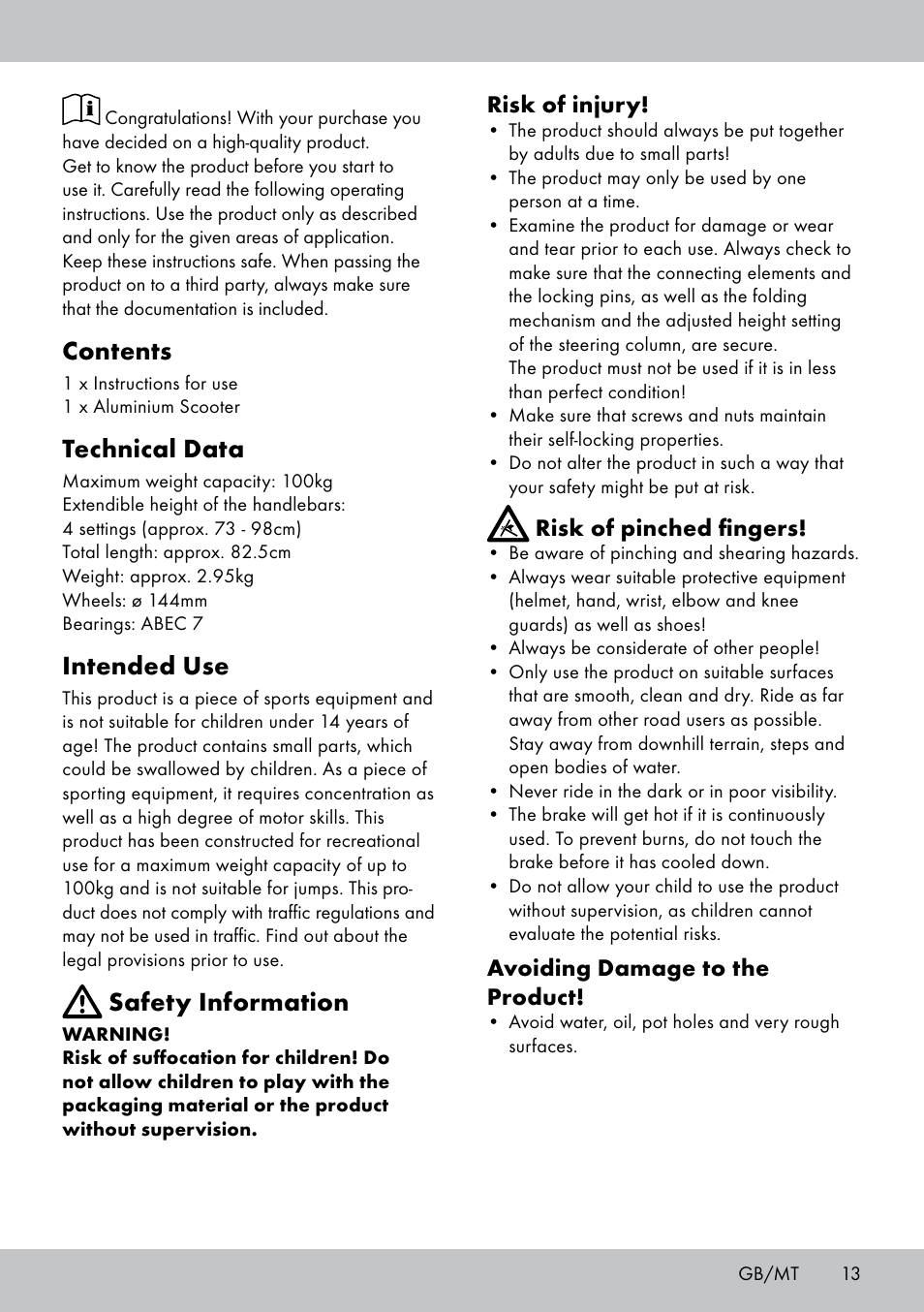 Crivit AS-1543 User Manual | Page 13 / 20