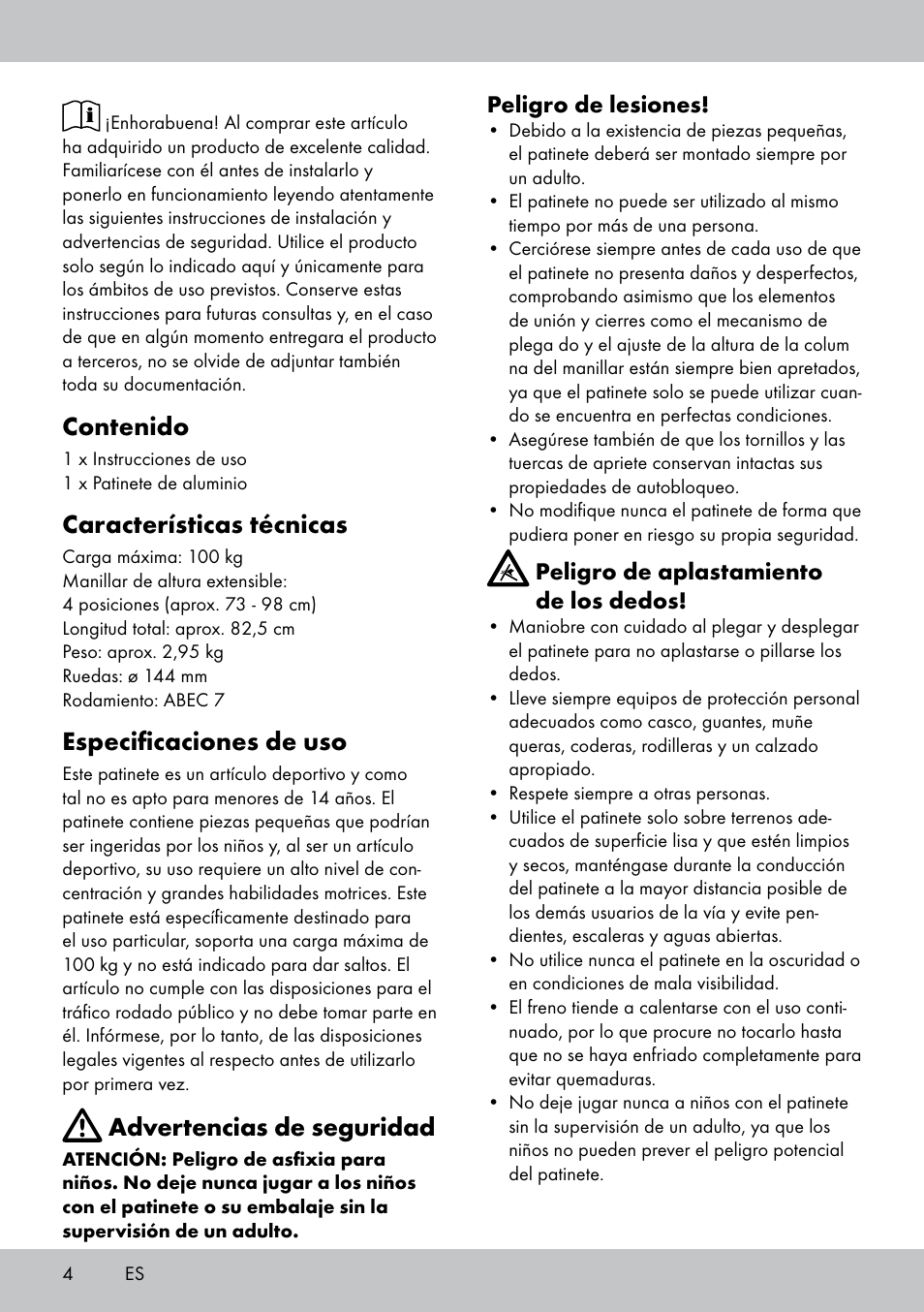 Crivit AS-1543 User Manual | Page 4 / 20
