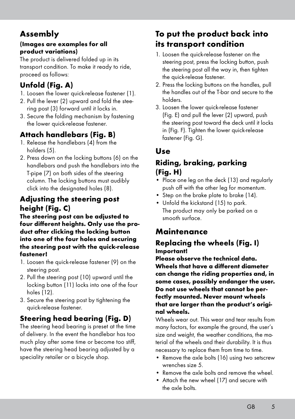 Assembly, Maintenance | Crivit AS-1543 User Manual | Page 5 / 28