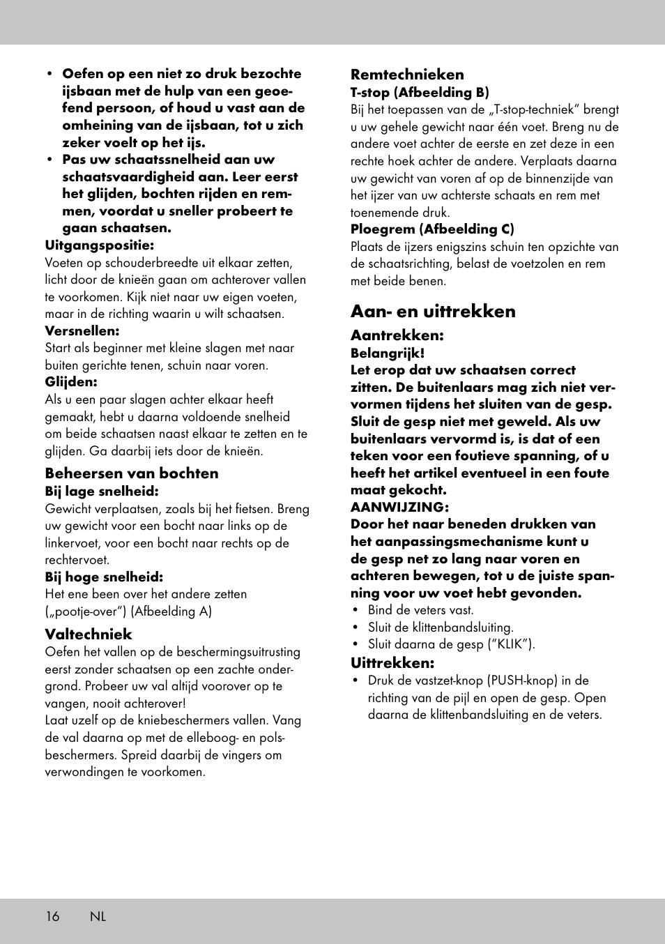 Aan- en uittrekken | Crivit EW-1441 User Manual | Page 16 / 24
