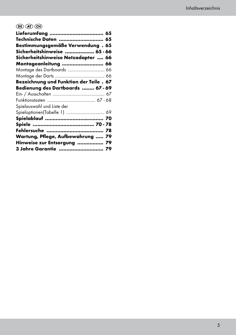 Crivit DS-1532 User Manual | Page 5 / 82