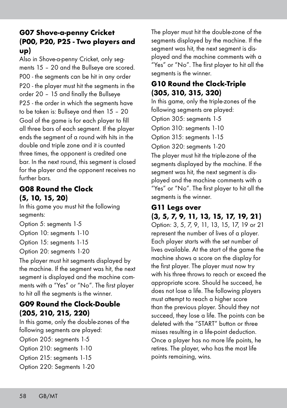 Crivit DS-1532 User Manual | Page 58 / 82