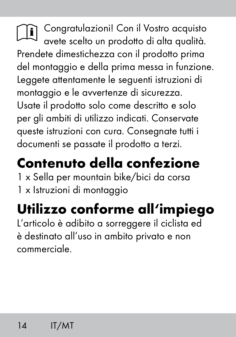 Contenuto della confezione, Utilizzo conforme all‘impiego | Crivit MS-1574 User Manual | Page 14 / 48