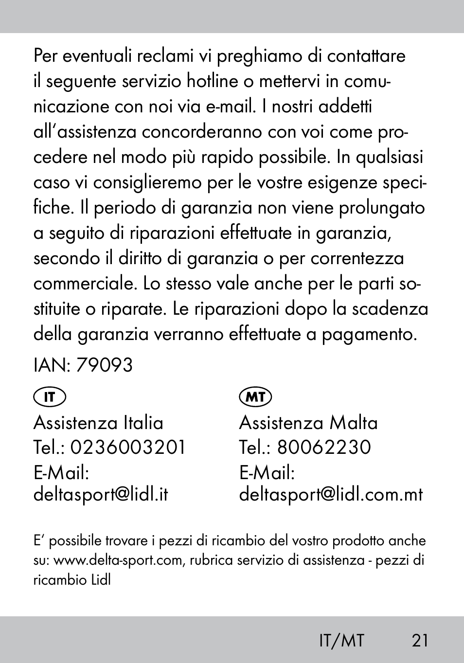 Crivit MS-1574 User Manual | Page 21 / 48