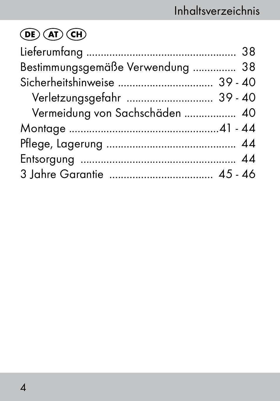 Crivit MS-1574 User Manual | Page 4 / 48