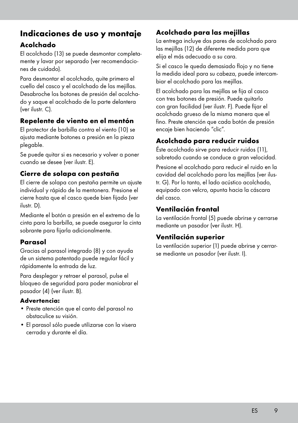 Indicaciones de uso y montaje | Crivit DS-MULTIX301 User Manual | Page 7 / 26