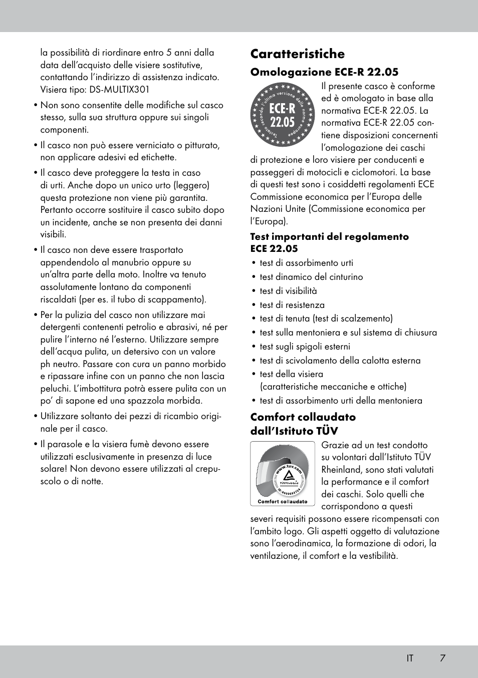 Caratteristiche | Crivit DS-MULTIX301 User Manual | Page 5 / 26