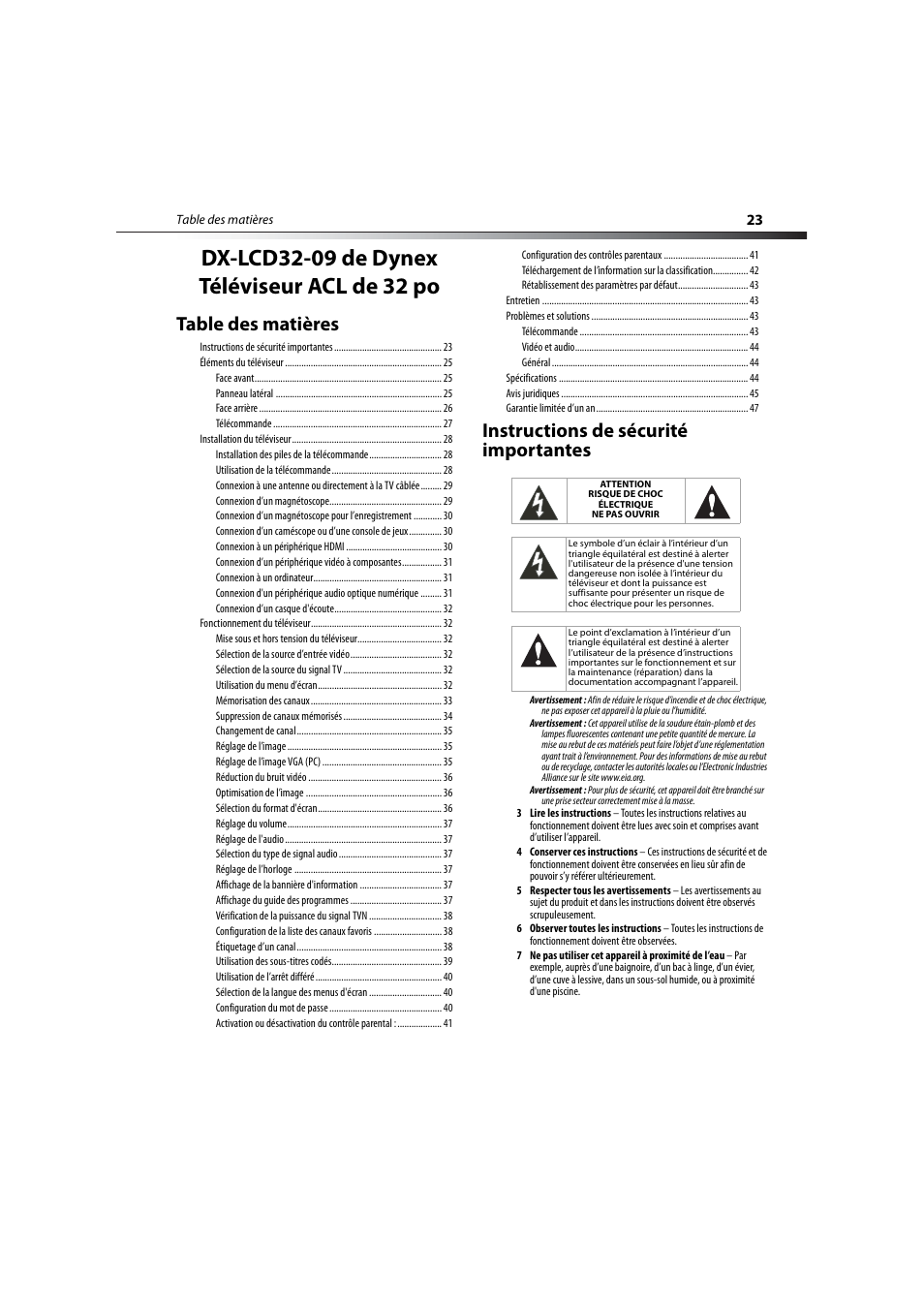 Dynex DX-LCD32-09 User Manual | Page 23 / 76