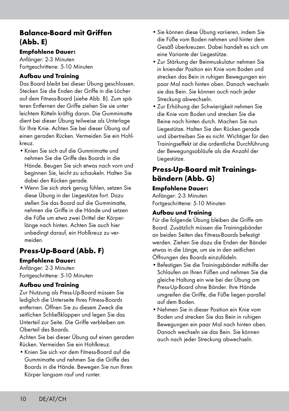 Crivit FB-1539 User Manual | Page 10 / 48