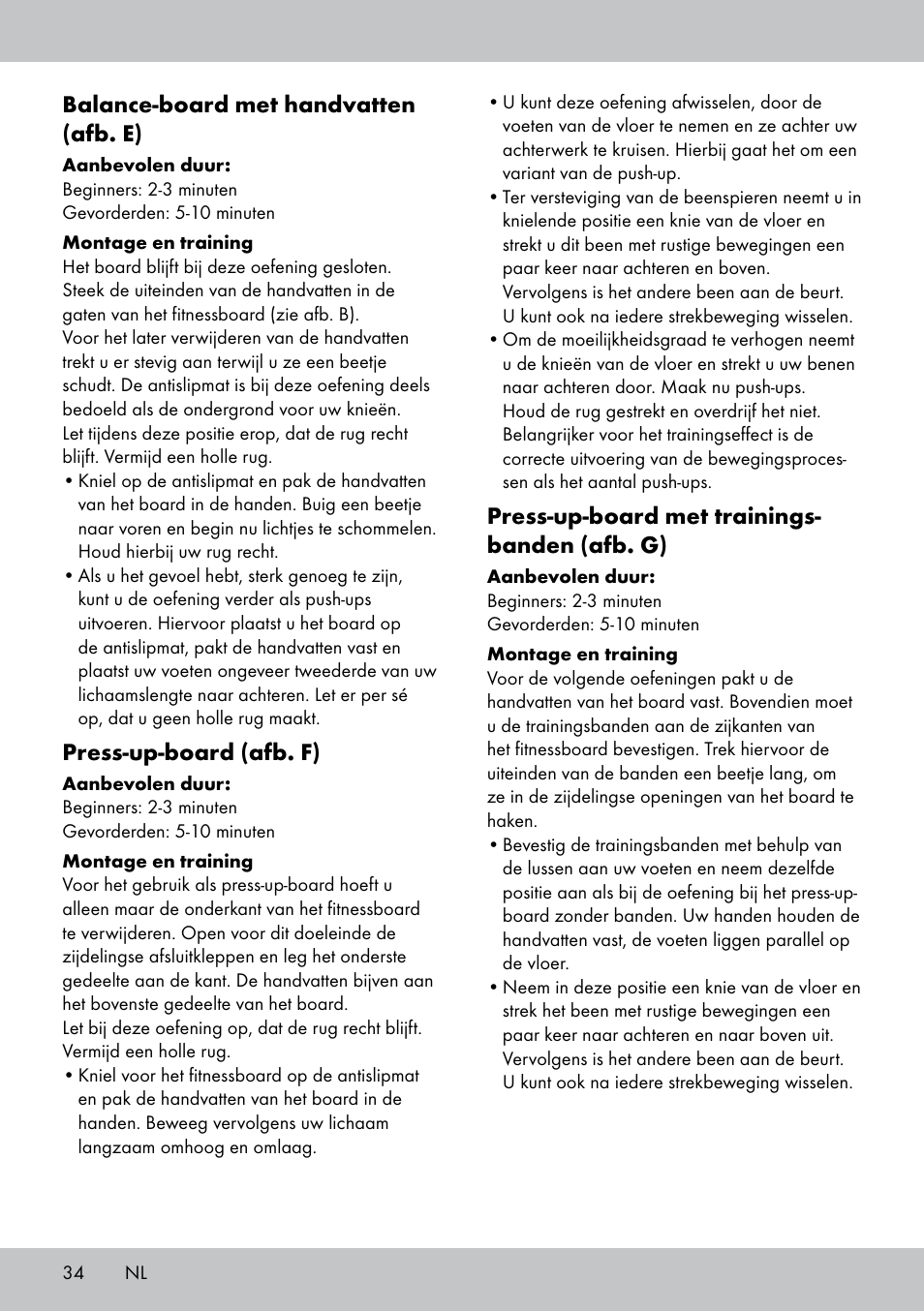 Crivit FB-1539 User Manual | Page 34 / 48