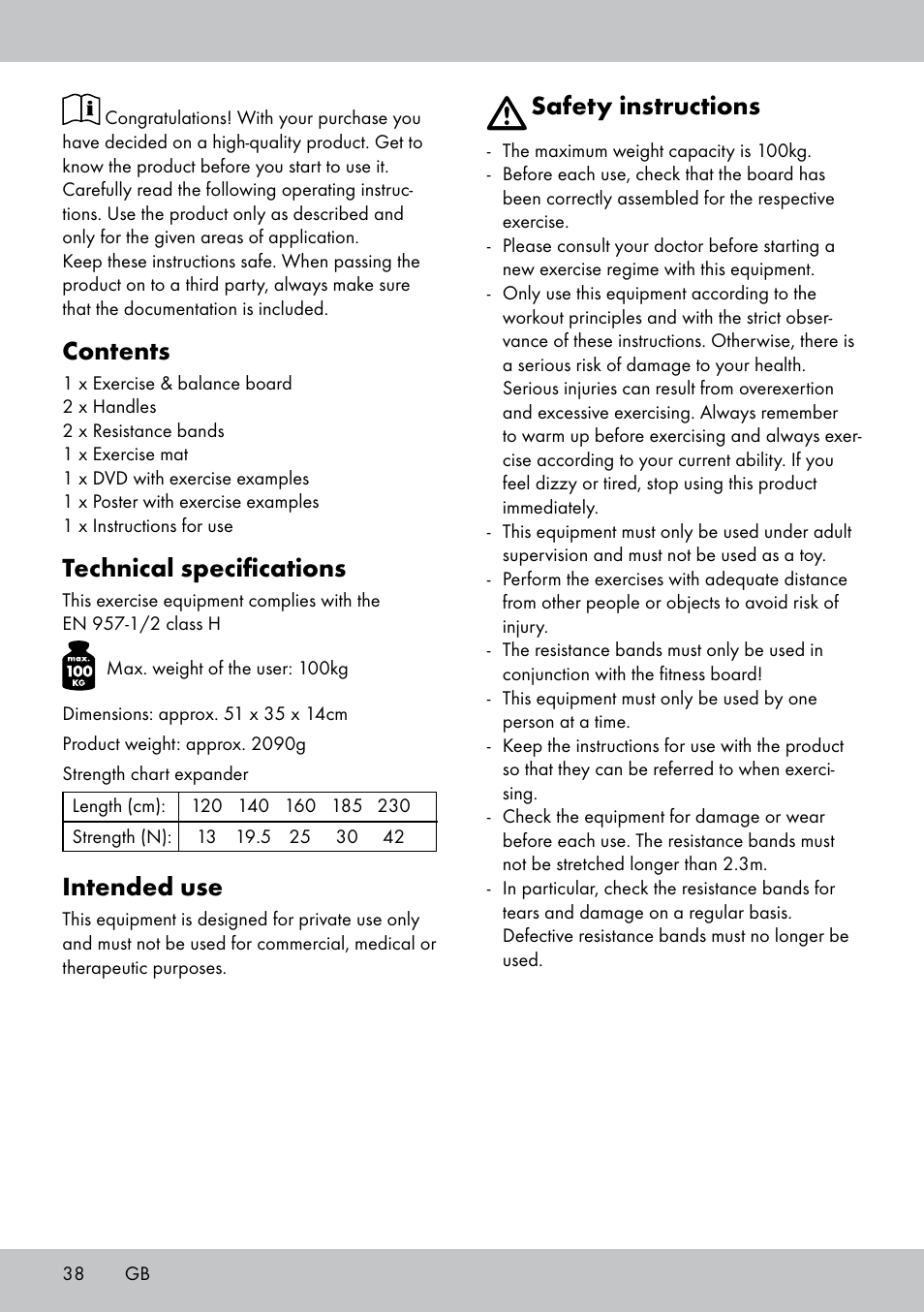 Crivit FB-1539 User Manual | Page 38 / 48
