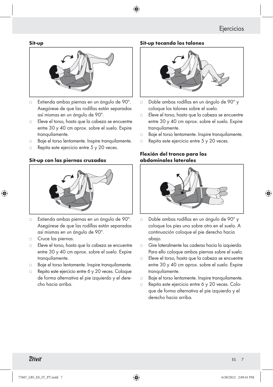 Ejercicios | Crivit Z30601 User Manual | Page 9 / 36