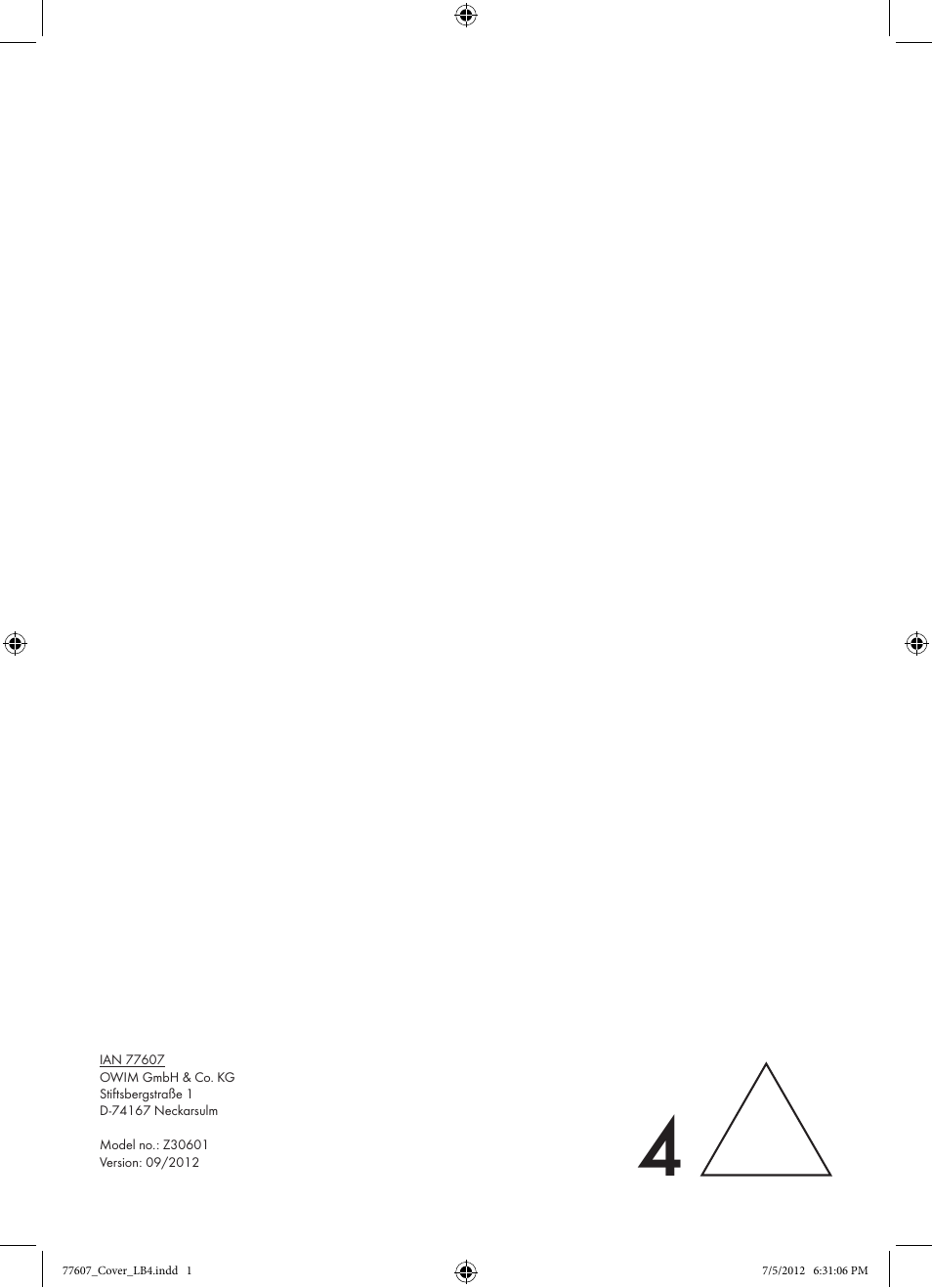 Crivit Z30601 User Manual | 48 pages