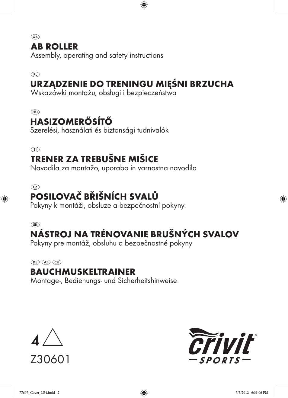 Crivit Z30601 User Manual | Page 2 / 48