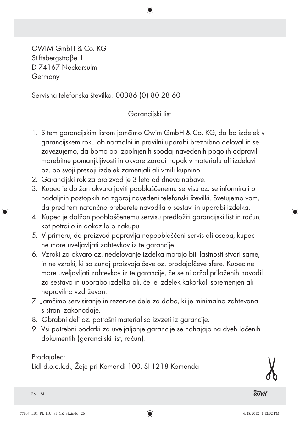 Crivit Z30601 User Manual | Page 28 / 48