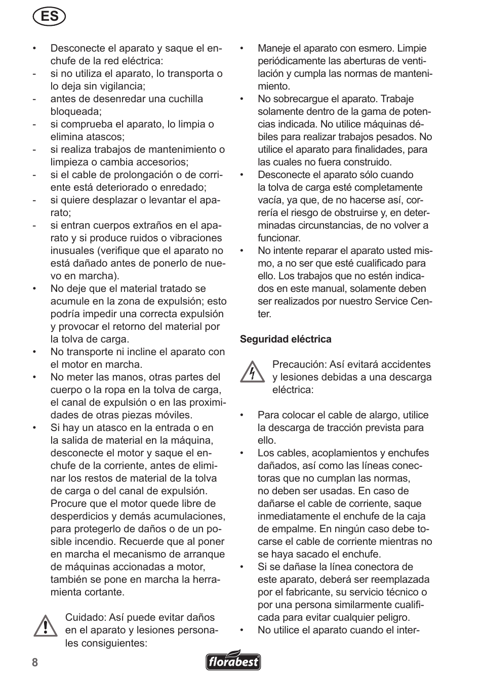 Florabest FMH 2400 A1 User Manual | Page 8 / 58