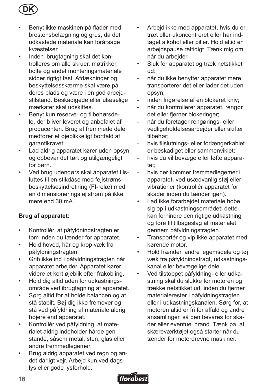 Florabest FMH 2400 A1 User Manual | Page 16 / 66