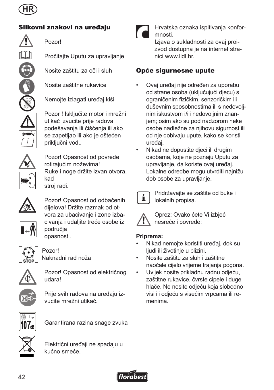 Florabest FMH 2400 A1 User Manual | Page 42 / 66