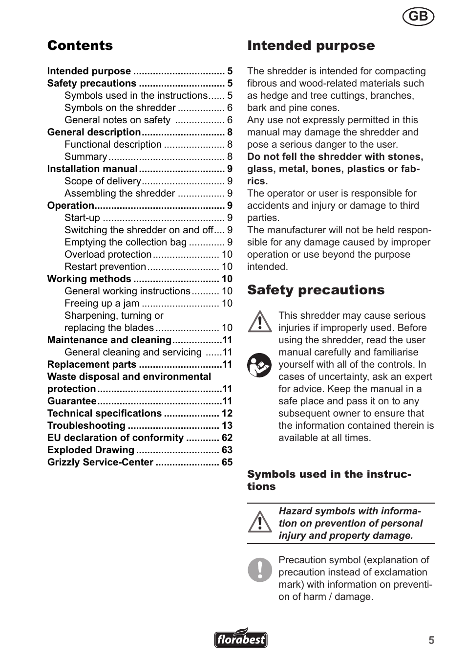 Florabest FMH 2400 A1 User Manual | Page 5 / 66
