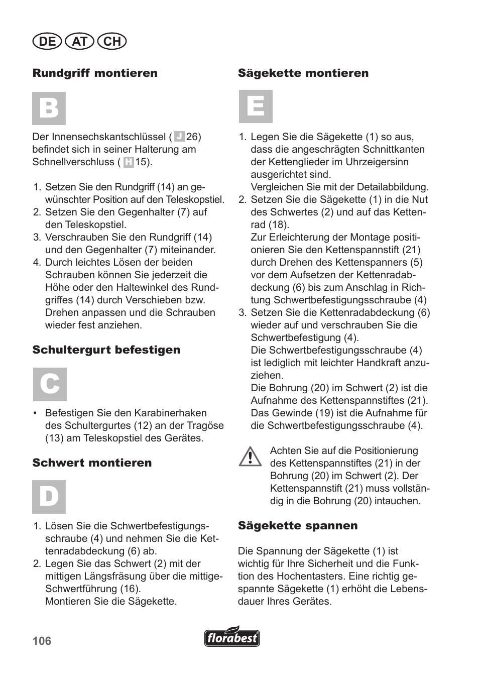 Florabest FHE 550 A1 User Manual | Page 106 / 118