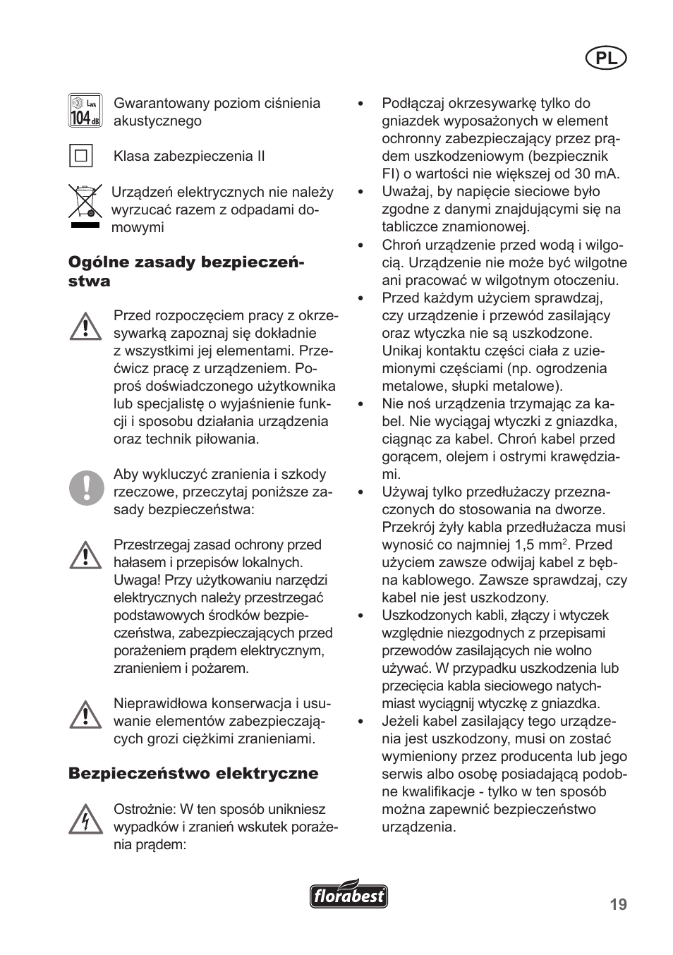 Florabest FHE 550 A1 User Manual | Page 19 / 118