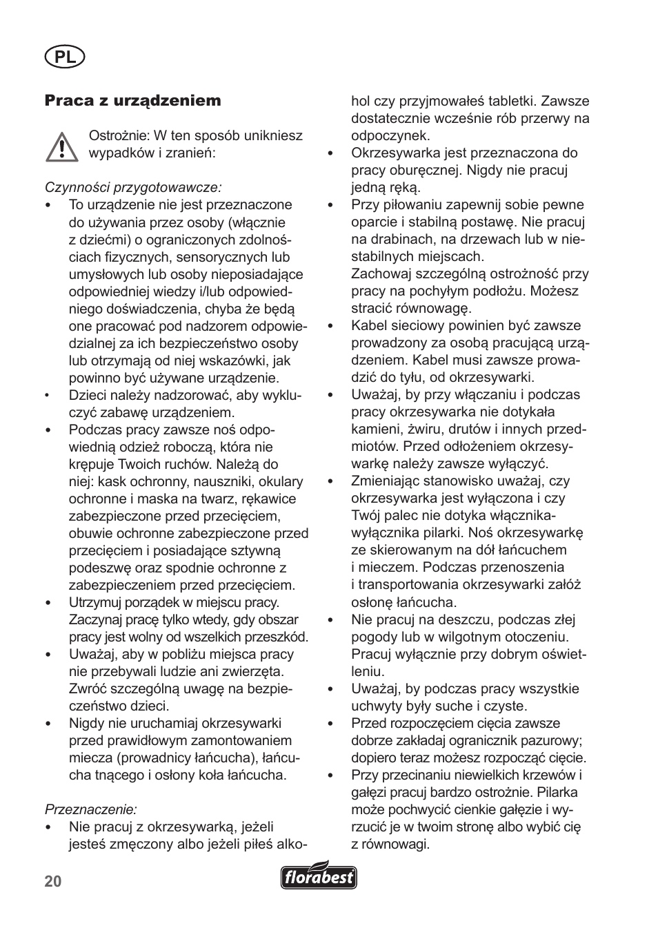Florabest FHE 550 A1 User Manual | Page 20 / 118