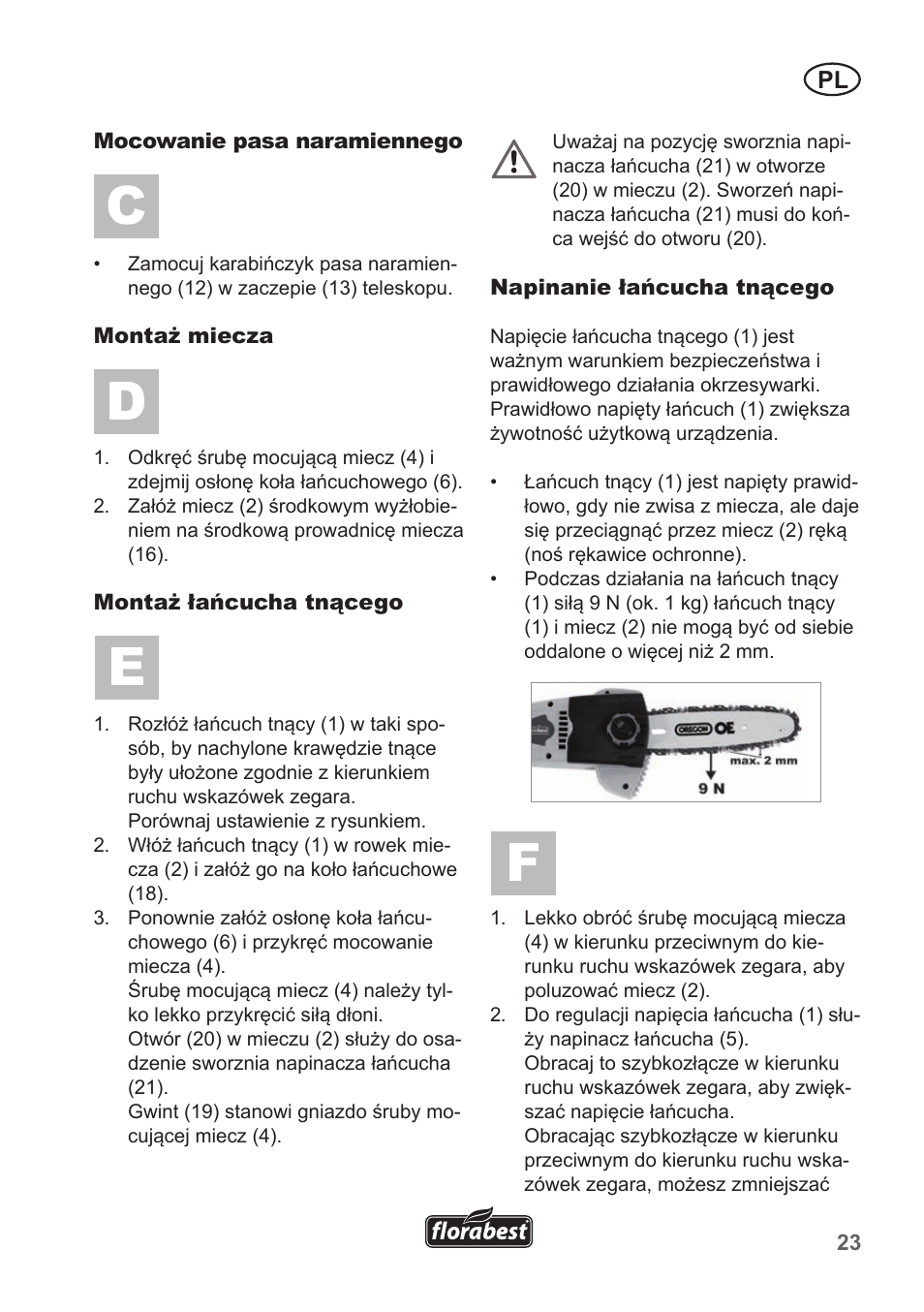 Florabest FHE 550 A1 User Manual | Page 23 / 118