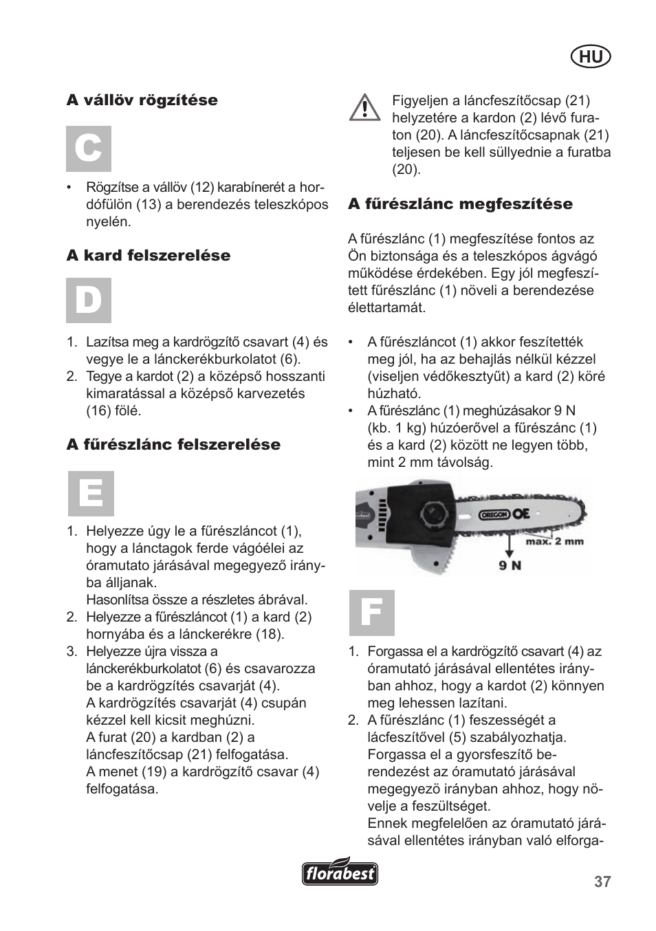 Florabest FHE 550 A1 User Manual | Page 37 / 118