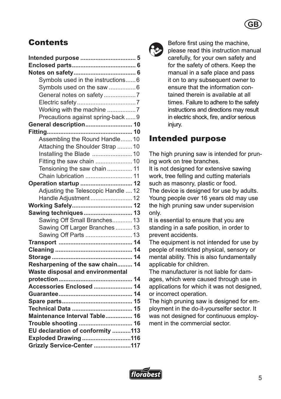 Florabest FHE 550 A1 User Manual | Page 5 / 118