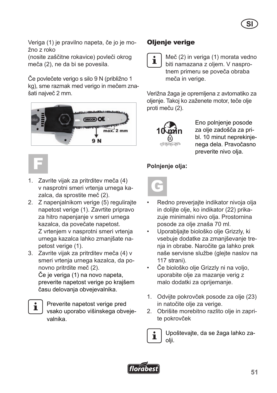 10 min | Florabest FHE 550 A1 User Manual | Page 51 / 118