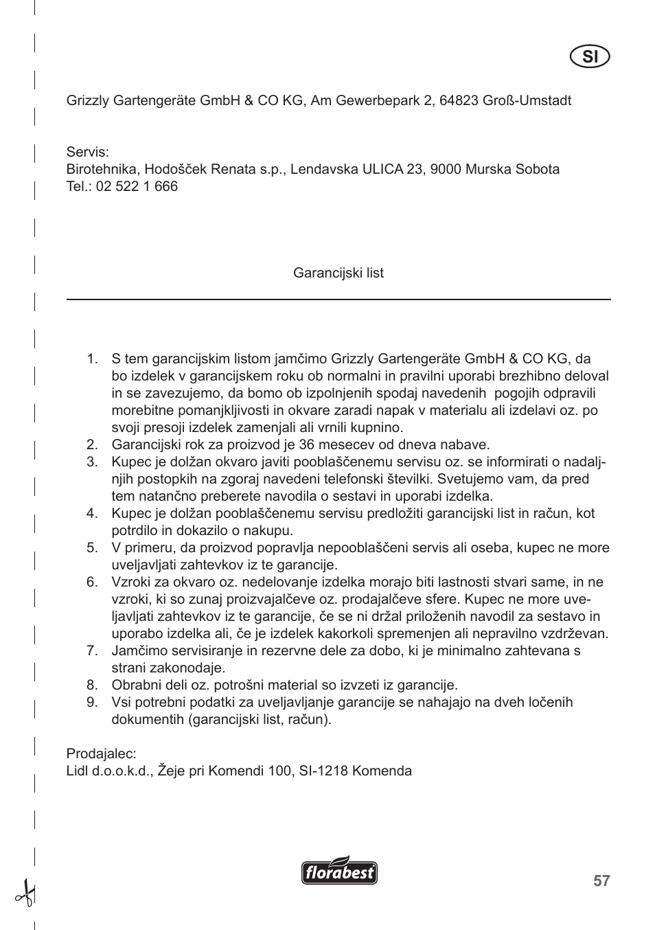 Florabest FHE 550 A1 User Manual | Page 57 / 118