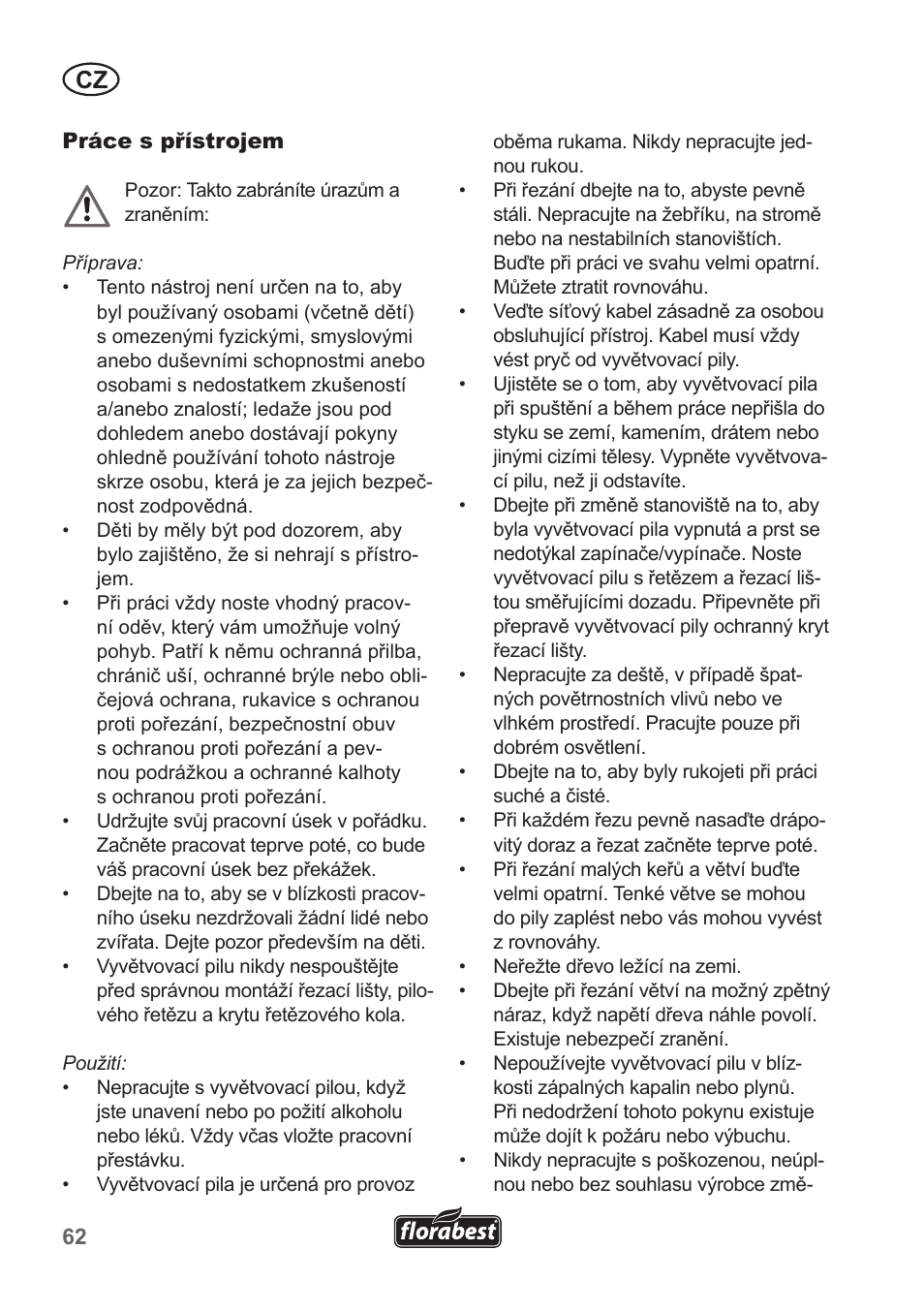 Florabest FHE 550 A1 User Manual | Page 62 / 118